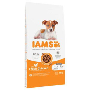 IAMS  granule, 12 kg - 10 + 2 kg zdarma - Small / Medium Breed kuřecí