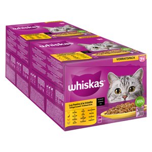 Whiskas Senior kapsičky Jumbo balení 96 x 85 g / 100 g - 7+ drůbeží výběr v omáčce (85 g) - Kuře, drůbež, kachna, krůta