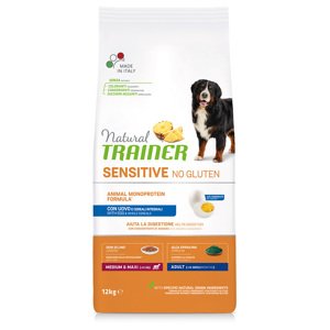 Natural Trainer Sensitive No Gluten Adult Medium/Maxi Single Protein s vejcem - 12 kg