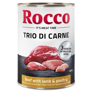 Rocco Classic Trio di Carne - 6 x 400 g - hovězí, jehněčí a drůbeží