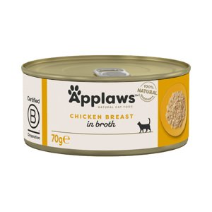 Applaws ve vývaru 48 x 70 g - kuřecí prsa