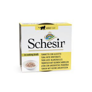 Schesir 1 x 70 g / 75 g / 85 g - Ve vývaru: 70 g tuňák a ančovičky