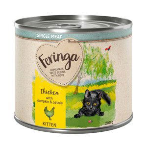 Feringa Single Meat Kitten 12 x 200 g - kuřecí s dýní a šantou kočičí