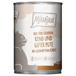 MjAMjAM Duo 6 x 400 g - hovězí a krůtí s dýní