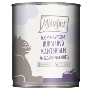 MjAMjAM Duo 6 x 800 g - kuřecí a králičí s dýní