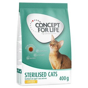 Concept for Life granule, 400 g - 35 % sleva!  - Sterilised Cats kuřecí - Vylepšená receptura!