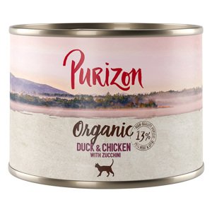 Purizon Adult - bezobilné 12 x 200 / 400 g - 10 + 2 zdarma - Organic   kachna a kuřecí s cuketou 12 x 200 g