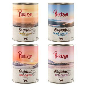 Purizon Adult - bezobilné 12 x 200 / 400 g - 10 + 2 zdarma - Organic  Míchané balení 4 druhy 12 x 400 g