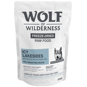 Wolf of Wilderness granule, 250 g - 20 % sleva - "Icy Lakesides" jehněčí, pstruh a kuře