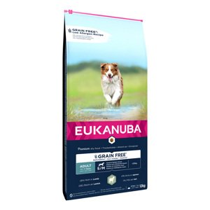 Eukanuba granule, 12 kg - 10 % sleva -  Grain Free Adult Small & Medium Breed s jehněčím (12 kg)