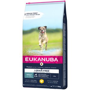 Eukanuba granule, 12 kg - 10 % sleva - Adult Small / Medium Breed Grain Free Chicken (12 kg)