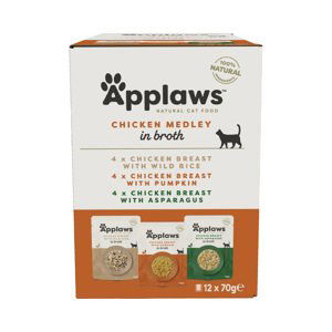 Applaws Selection kapsičky pro kočky 12 x 70 g - 3 druhy (kuřecí výběr) 12 x 70 g