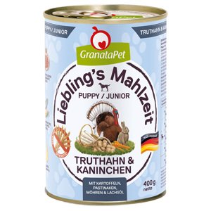 GranataPet Liebling's Mahlzeit 6 x 400 g - junior krocaní a králičí