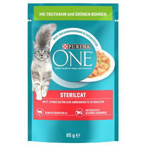 Purina ONE, 26 x 85 g - 22 + 4 zdarma - Sterilised s krůtím