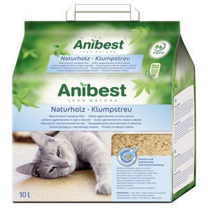 Anibest přírodní dřevěné stelivo  - 2 x 10 l (ca. 4,3 kg)