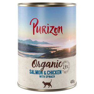 Purizon Organic 6 x 400 g - losos a kuřecí se špenátem