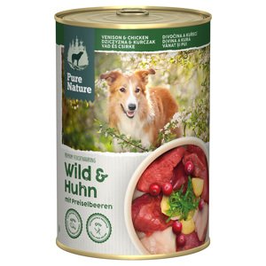 Pure Nature Adult 12 x 400 g – výhodné balení - zvěřina a kuřecí