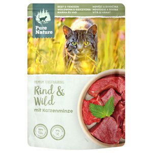 Pure Nature Feline 24 x 85 g – výhodné balení - hovězí a zvěřina