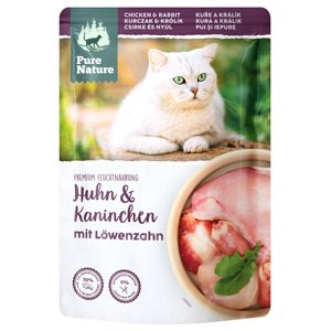 Pure Nature Feline 24 x 85 g – výhodné balení - kuřecí a králík