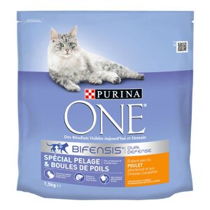 PURINA ONE Coat & Hairballs s kuřecím - 1,5 kg