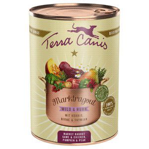 Terra Canis Market Stew 6 x 385 g - Zvěřina a kuře s dýní, hruškou a tymiánem