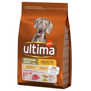 Ultima Medium / Maxi Adult hovězí pro psy - výhodné balení: 2 x 3 kg