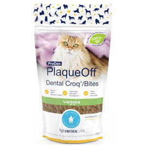 ProDen PlaqueOff Dental Croq' pro kočky - výhodné balení: 2 x 60 g (losos)