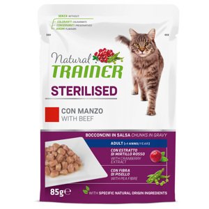 Natural Trainer Adult Sterilised - hovězí (12 x 85 g)