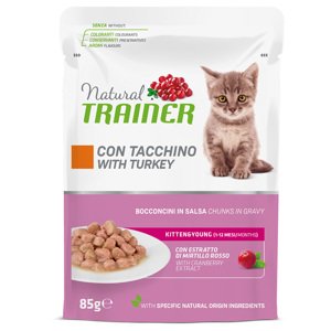 Natural Trainer Kitten & Young - krůtí (12 x 85 g)