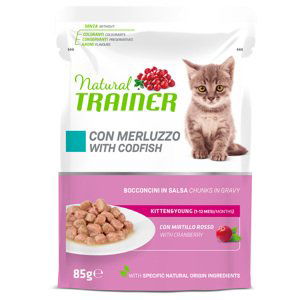 Natural Trainer Kitten & Young - treska (24 x 85 g)