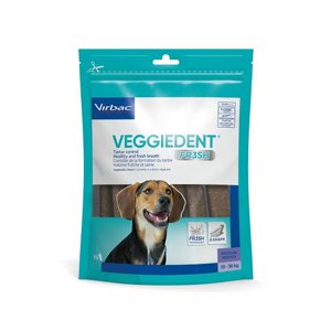 Virbac VEGGIEDENT Fresh pro psy - 15 x 26 g M pro střední psy (10-30 kg)