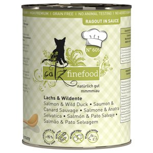 catz finefood Ragout 6 × 380 g - No.605 losos & divoká kachna