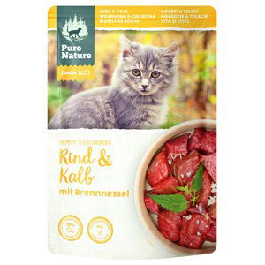 Pure Nature Junior Cat hovězí a telecí - 12 x 85 g