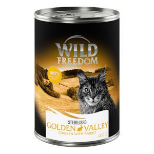 Wild Freedom Adult Sterilised 6 x 400 g – bez obilovin - Golden Valley Sterilised – králík a kuře