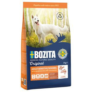 Bozita Original Adult pro citlivou kůži a srst s lososem a rýží – bez pšenice - výhodné balení: 2 x 3 kg