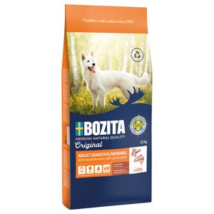 Bozita Original Adult pro citlivou kůži a srst s lososem a rýží – bez pšenice - výhodné balení: 2 x 12 kg