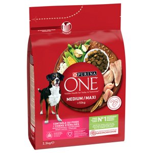 PURINA ONE Medium/Maxi Weight Control Sterilised s krocanem - výhodné balení: 2 x 2,5 kg