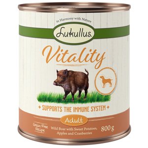 Lukullus Vitality imunitní systém: divočák (bez obilovin) - 6 x 800 g