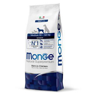 Monge Natural Superpremium Medium Senior s vysokým obsahem kuřecího masa - 12 kg