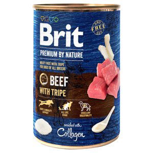 Brit Premium by Nature 12 x 400 g – výhodné balení - hovězí s dršťkami