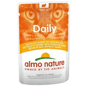 Almo Nature Daily Menu Pouch 12 x 70 g – výhodné balení - kuře a losos