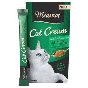 Miamor Cat Cream kuřecí + zelenina - 5 x 15 g