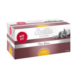 Smilla Fine Menu s gurmánskou náplní 24 x 100 g - hovězí a kuřecí prsa s paprikou