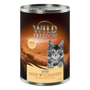 Wild Freedom Kitten 6 x 400 g - Wide Country - telecí a kuřecí