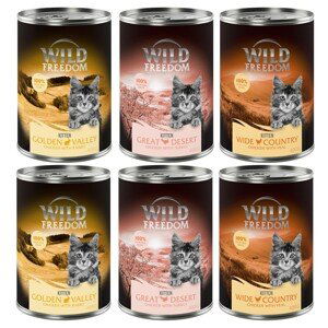 Wild Freedom Kitten 6 x 400 g - míchané balení: 2x Great Desert, 2x Wide Country, 2x Golden Valley