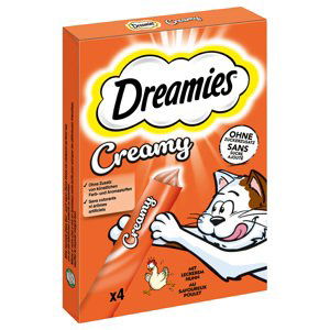 Dreamies Creamy Snacks, 4 x 10 g - 20 % sleva - kuřecí (4 x 10 g)