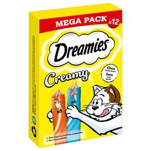 Dreamies Creamy Snacks, 4 x 10 g - 20 % sleva - kuřecí s lososem (12 x 10 g )