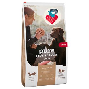 MERA pure granule, 12,5 kg + 1,5 kg zdarma - pure sensitive Adult krůtí & rýže 12,5 + 1,5 kg