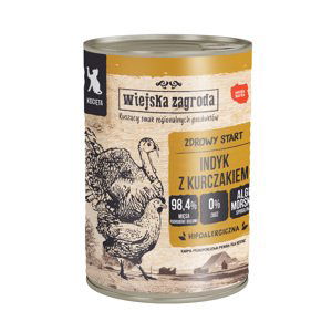 Wiejska Zagroda Cat 12× 400 g - kuřecí s kachním masem