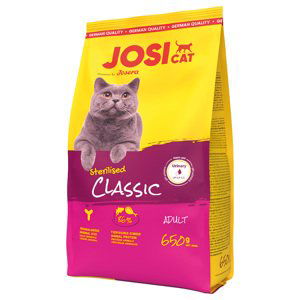 JosiCat Sterilised Classic s lososem - výhodné balení: 5 x 650 g